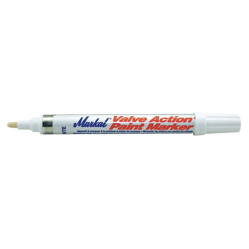 Markal 96820 Valve Action Paint Marker, White