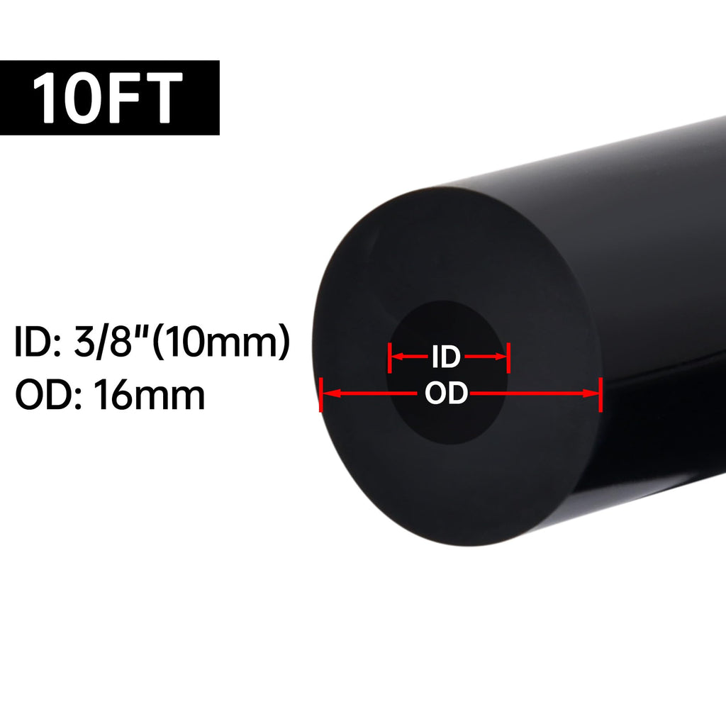 EVIL ENERGY 3/8" Silicone Vacuum Tubing Hose Line 10FT Black (10mm ID)