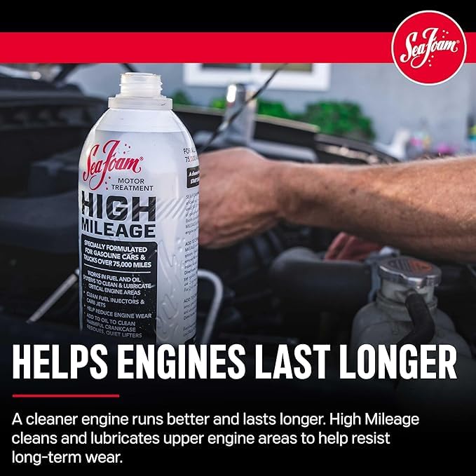 High Mileage Motor Treatment HM16 – Gas & Oil Additive for Fuel Injectors, Oil Burning & Engine Lubrication | 2 Pack Special | 32 oz Total