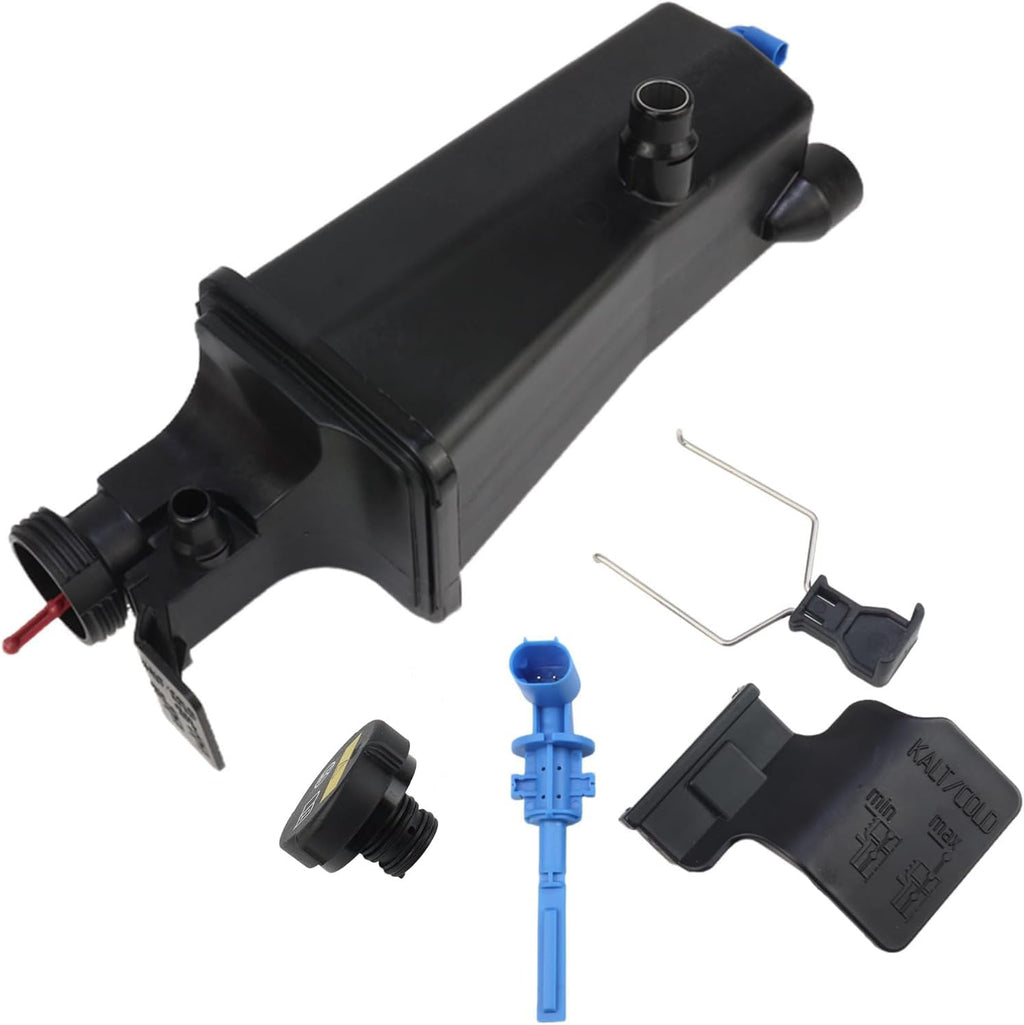 17137787039 Engine Coolant Overflow Recovery Reservoir Tank with Sensor & Cap for BMW X3 2001-2006 X5 2001-2005 323Ci 323i 325Ci 325i 325xi 328Ci 328i 330Ci 330i Replaces 17117573781 603-535 603535