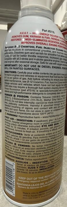 Berryman 0116 Fuel Injector Cleaner, 15oz (4 Pack) with SMA ProQor Towel