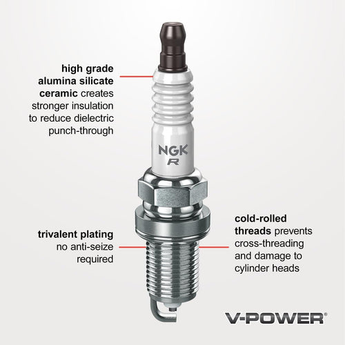 4 pc NGK V-Power Spark Plugs compatible with Honda CR-V 2.0L L4 1999-2001
