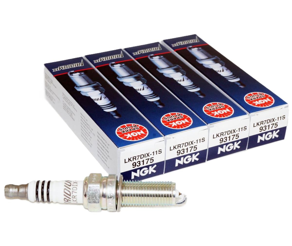 NGK LKR7DIX-11S Iridium IX Spark Plug (93175 Iridium Ix), 4 Pack