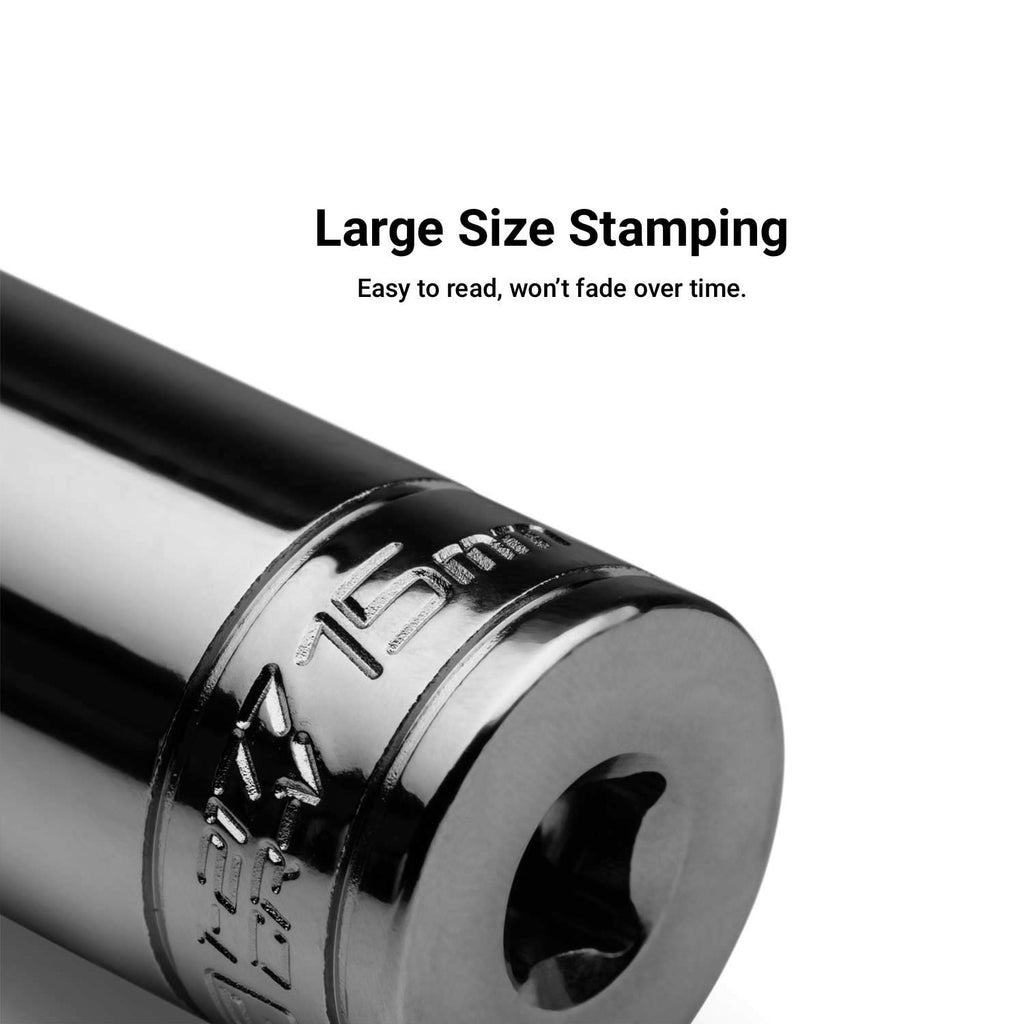 Capri Tools 12 mm Shallow Socket, 1/4-Inch Drive, 6-Point, Metric