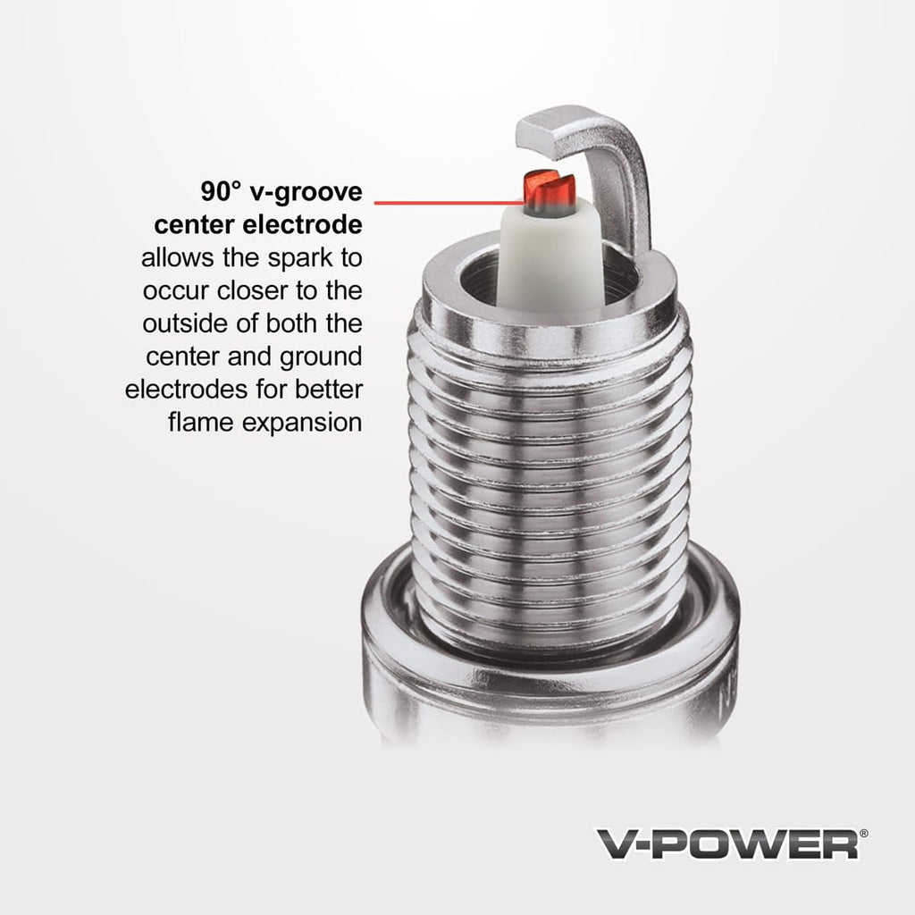 4 pc NGK V-Power Spark Plugs compatible with Honda CR-V 2.0L L4 1999-2001