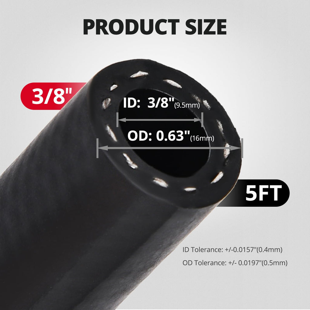 EVIL ENERGY 3/8" Transmission Oil Cooler Hose 5FT 250PSI SAE J1532