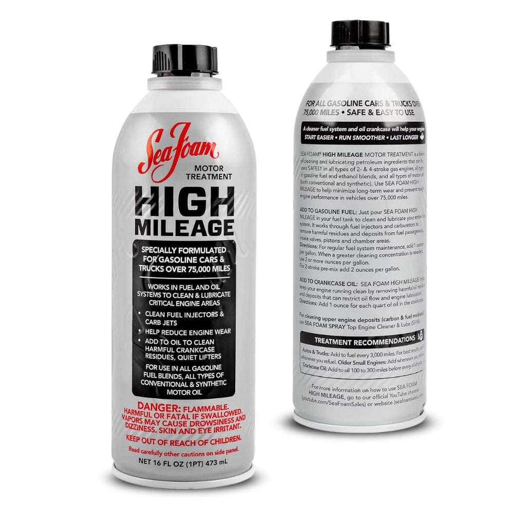High Mileage Motor Treatment HM16 – Gas & Oil Additive for Fuel Injectors, Oil Burning & Engine Lubrication | 2 Pack Special | 32 oz Total