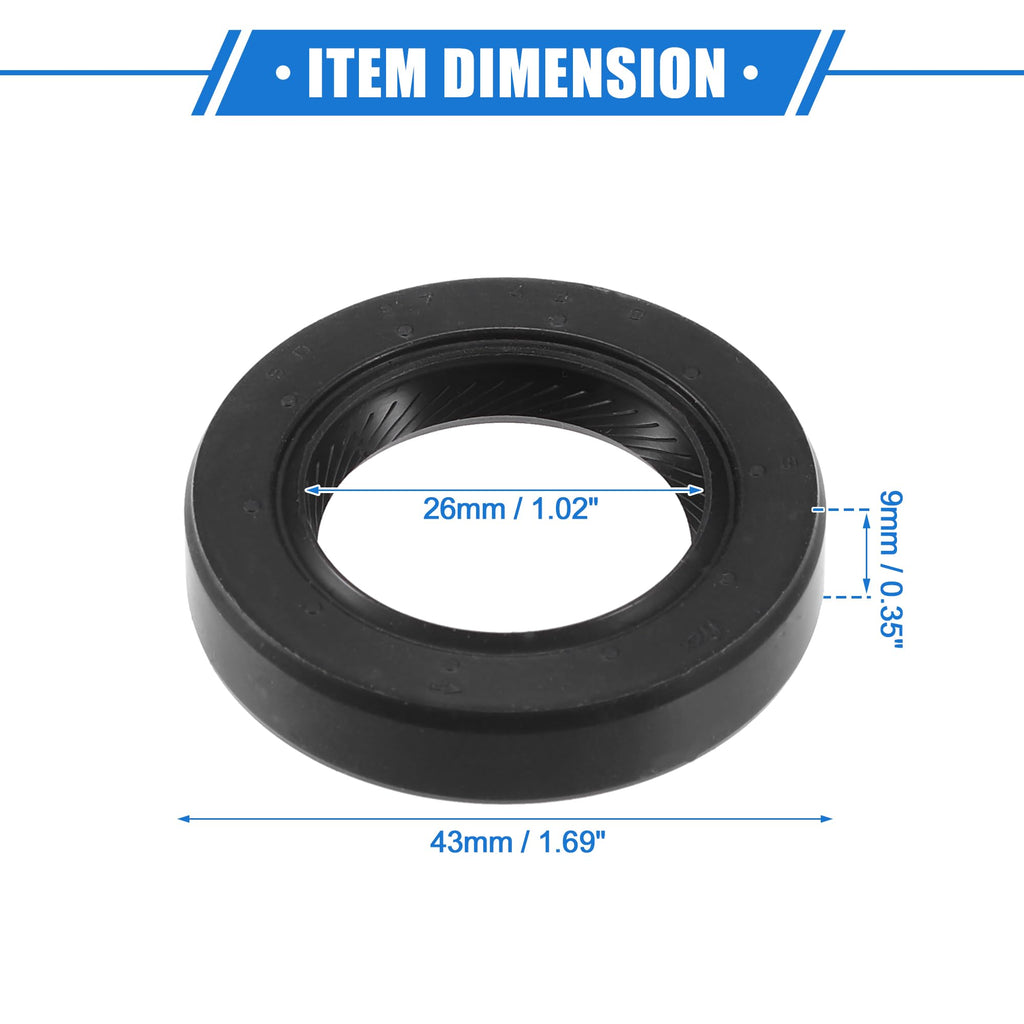 VekAuto 2 Pcs Engine Camshaft Seals Compatible for Honda CR-V 1997-2001, Durable Rubber Black Oil Seal