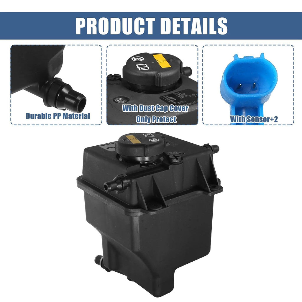Oulesh Coolant Reservoir Tank for BMW X5 E53 2004-2006 V8 4.4L, Radiator Reservoir Tank Coolant Overflow Expansion Bottle with Cap PCF000033