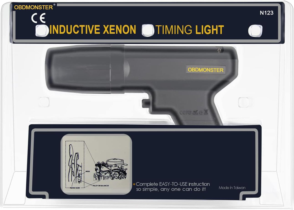 OBDMONSTER 12V Inductive Timing Light for 2- & 4-Stroke Gas Engines
