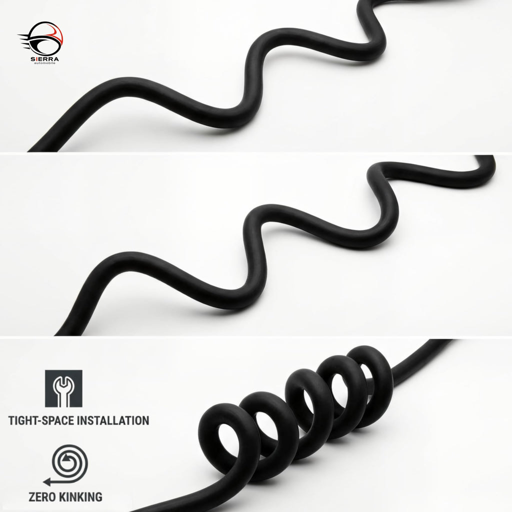 High Performance Silicone Vacuum Hose Kit - 6mm (1/4") ID, 150 PSI Max Pressure, Ultra High Temp Resistance Tubing for Automotive Turbo, Engine & Air Intake - 5ft