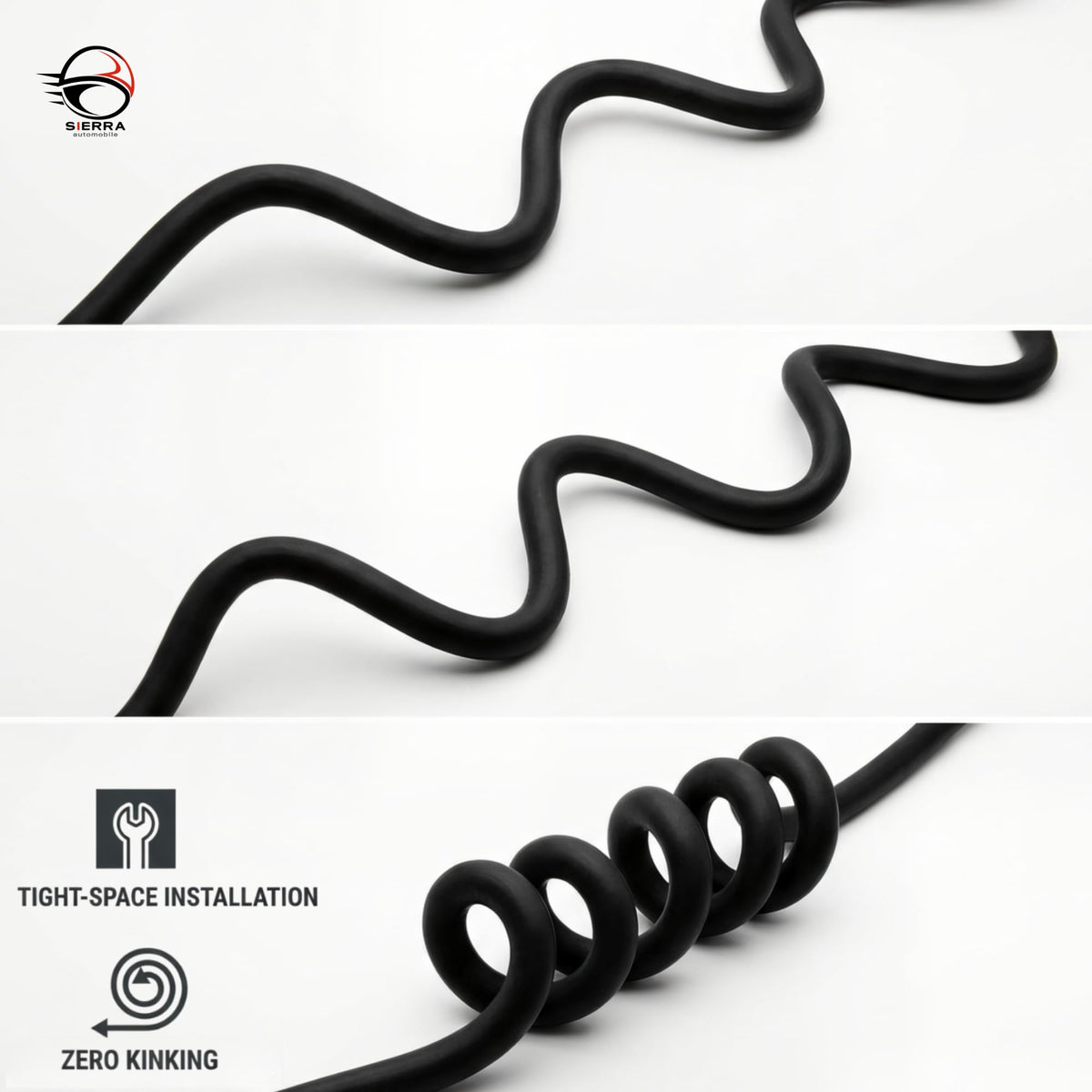 High Performance Silicone Vacuum Hose Kit - 6mm (1/4") ID, 150 PSI Max Pressure, Ultra High Temp Resistance Tubing for Automotive Turbo, Engine & Air Intake - 5ft
