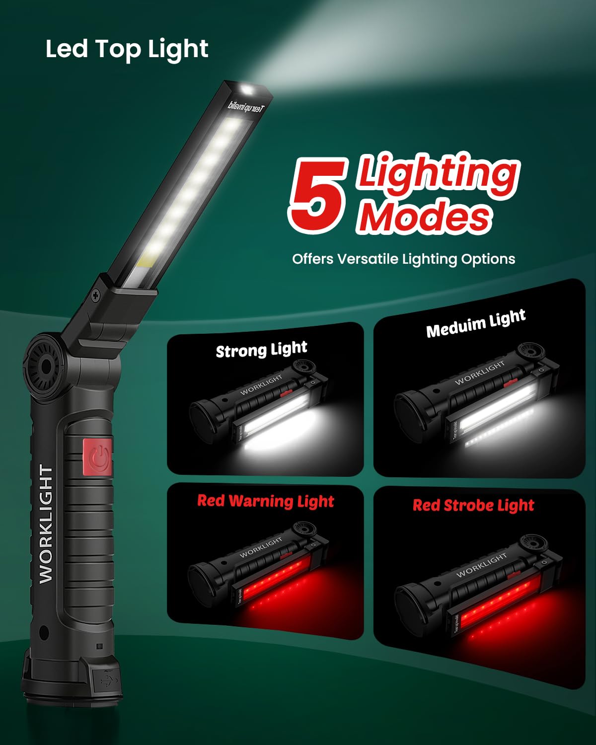 Coquimbo 2 Pack Rechargeable Work Light, Christmas Dad Gifts for Men Him