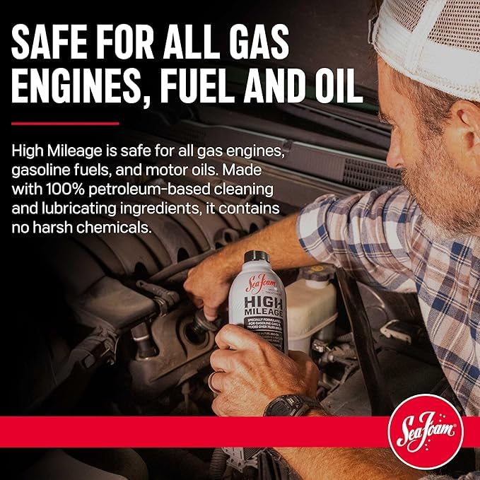 High Mileage Motor Treatment HM16 – Gas & Oil Additive for Fuel Injectors, Oil Burning & Engine Lubrication | 2 Pack Special | 32 oz Total