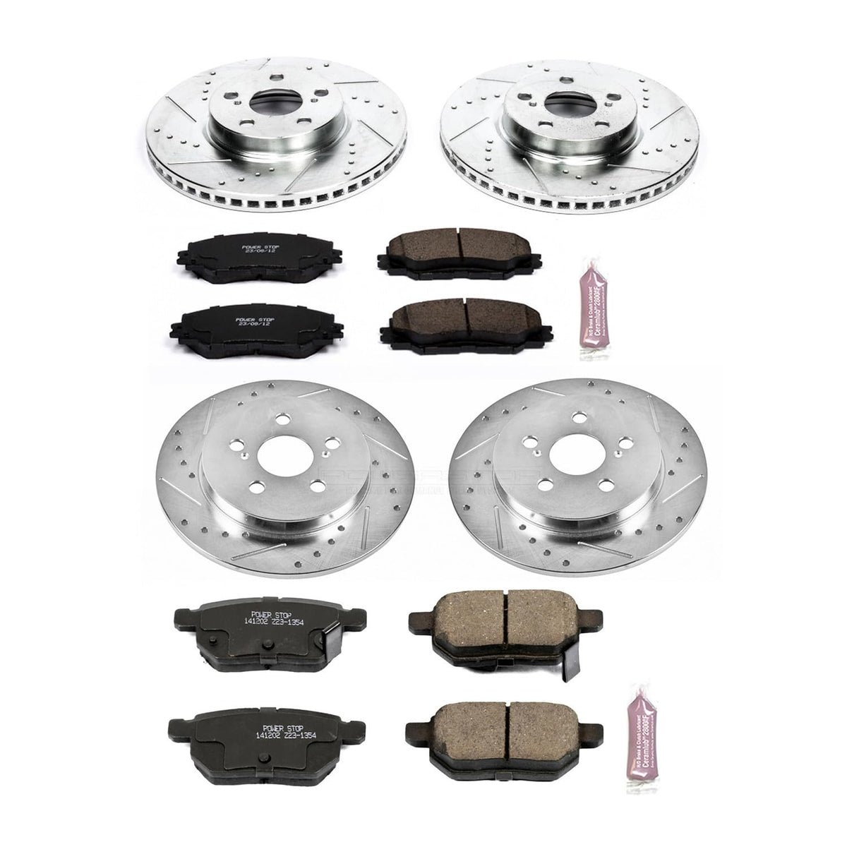 PowerStop Z23 Performance Brake Pad & Rotor Kit Front & Rear K4140