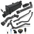 9PCS Engine Coolant Overflow Recovery Reservoir Tank Kit for BMW 1998-2006 E46 320i 320Ci 323i 325i 323Ci 328Ci 325Ci 328i 330i 330Ci 316i 318i, OE# 17117573781 17111437362 11537502525 11531436410