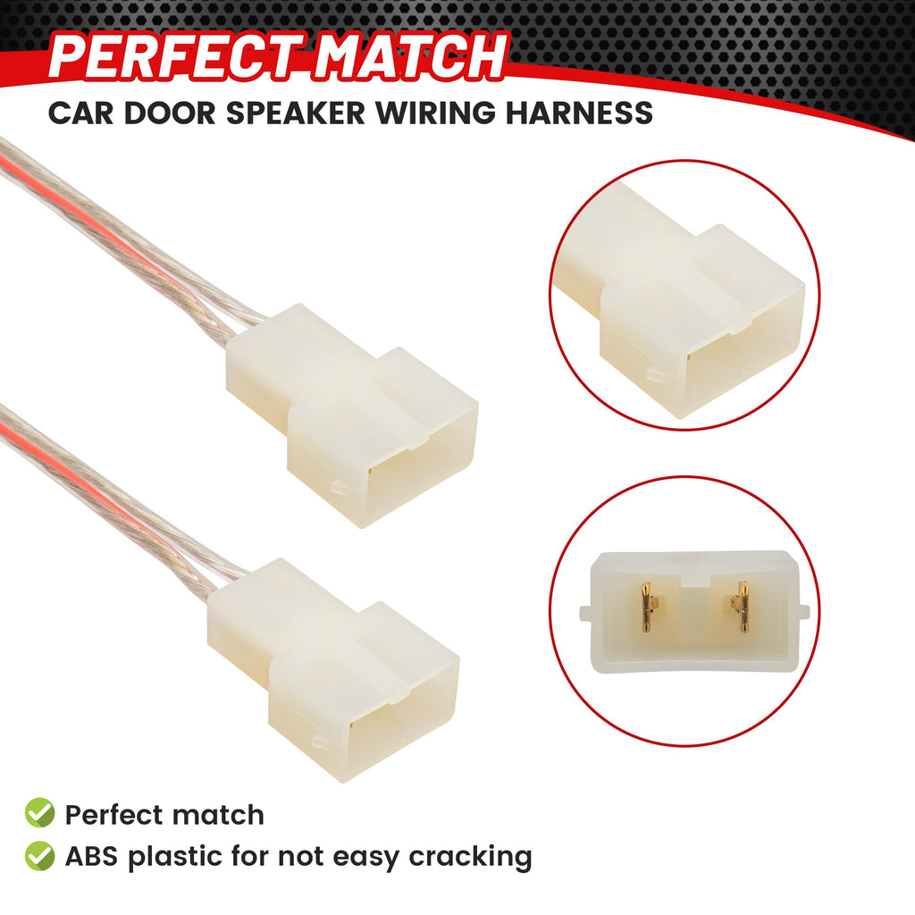 RED WOLF Speaker Connector Wire Harness for 1986-2019 Honda Civic Accord Odyssey CRV Acura CL TL RL Integra MDX Vigor Legend Replace Install Aftermarket Speaker Adapter 2 PCS