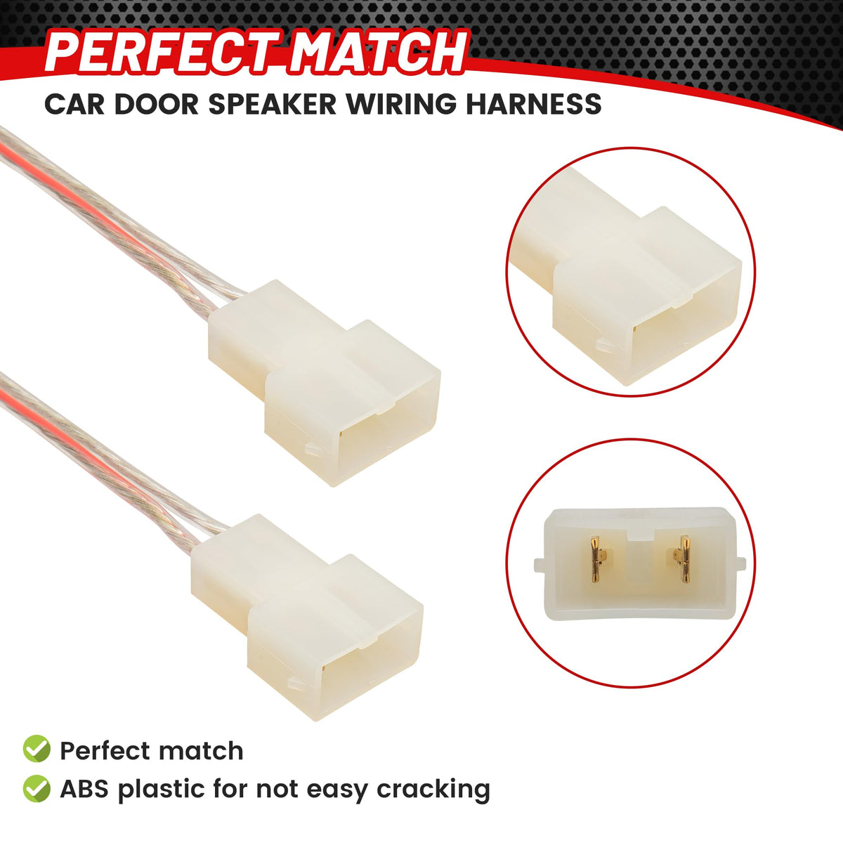 RED WOLF Speaker Connector Wire Harness for 1986-2019 Honda Civic Accord Odyssey CRV Acura CL TL RL Integra MDX Vigor Legend Replace Install Aftermarket Speaker Adapter 2 PCS