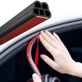 Car Door Seal Strip 5-Hole - alophoty 16.5 Ft EPDM Rubber Self-Adhesive Automotive Weather Stripping, 0.39" × 0.31", Soundproof Waterproof & Dustproof, Fits Cars SUVs Trucks RVs