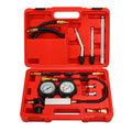 Bicos Cylinder Leak Down Tester Kit Dual Gauge Leakdown Detector Tool Set for Pressure Check & Leakage Rate Test Gasoline Engine Compression Leakdown Detector Leakage Test Set