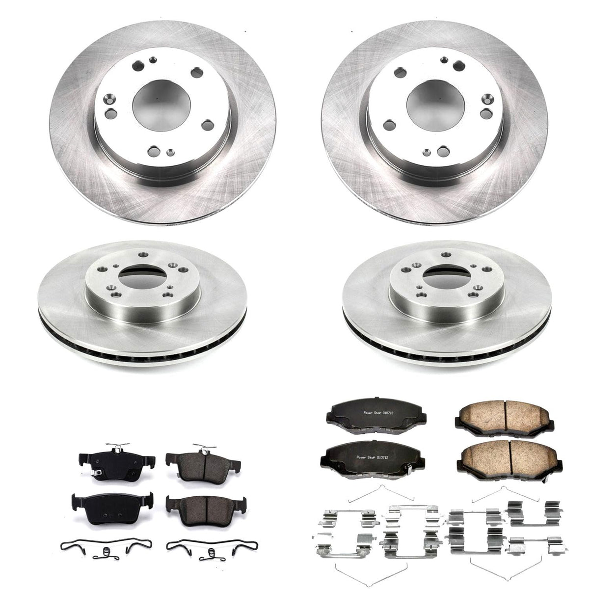 PowerStop Z17 Replacement Brake Pad & Rotor Kit Front & Rear KOE7574