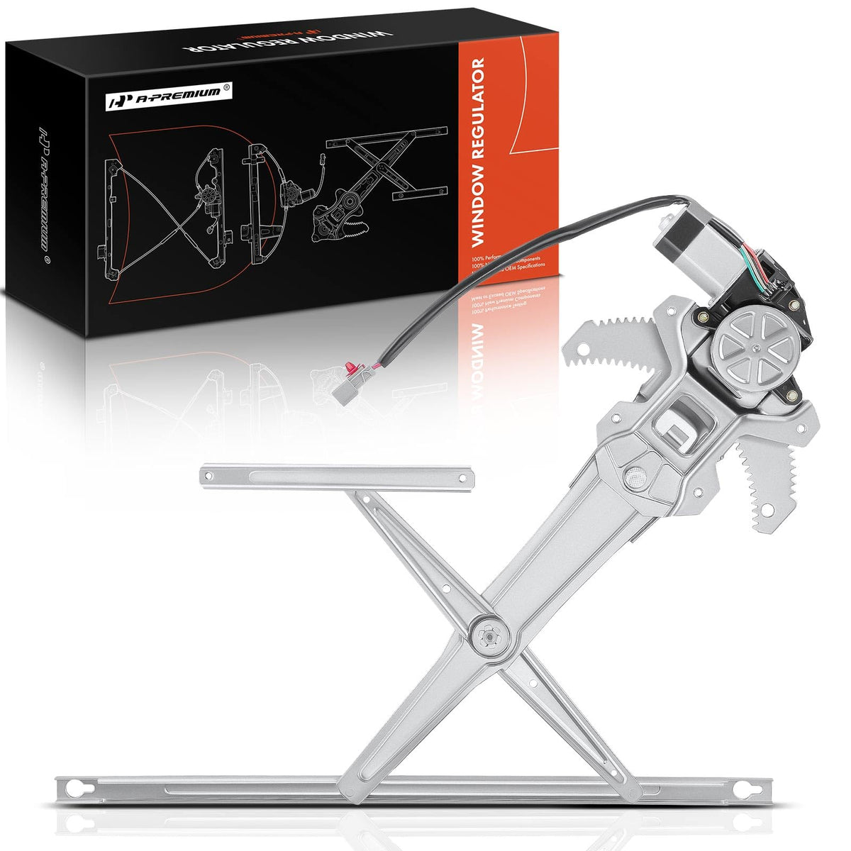 A-Premium Front Driver Side Power Window Regulator with Motor (4-Pin)