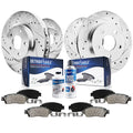 Detroit Axle - Drilled and Slotted Brake Kit for 05-10 Scion TC