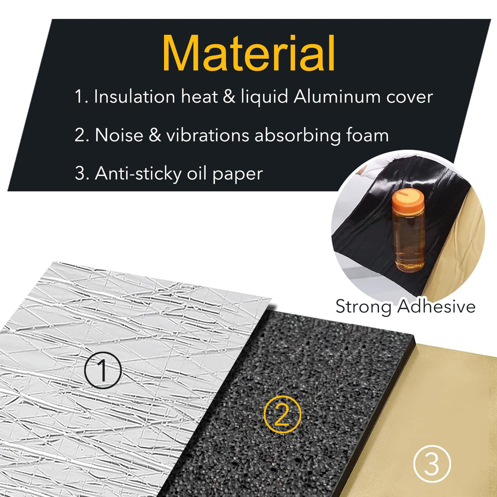 KOIKEY Car Sound Deadening Mat, 197 Mil 8.7 sqft Sound Deadener