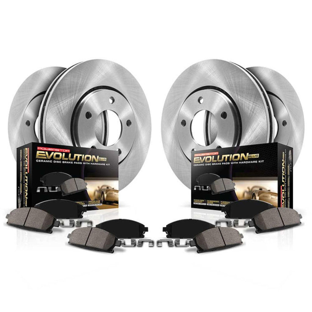 PowerStop Z17 Replacement Brake Pad & Rotor Kit Front & Rear KOE6495