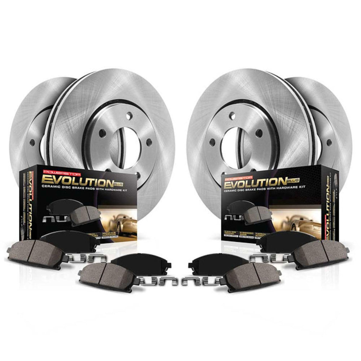 PowerStop Z17 Replacement Brake Pad & Rotor Kit Front & Rear KOE6495