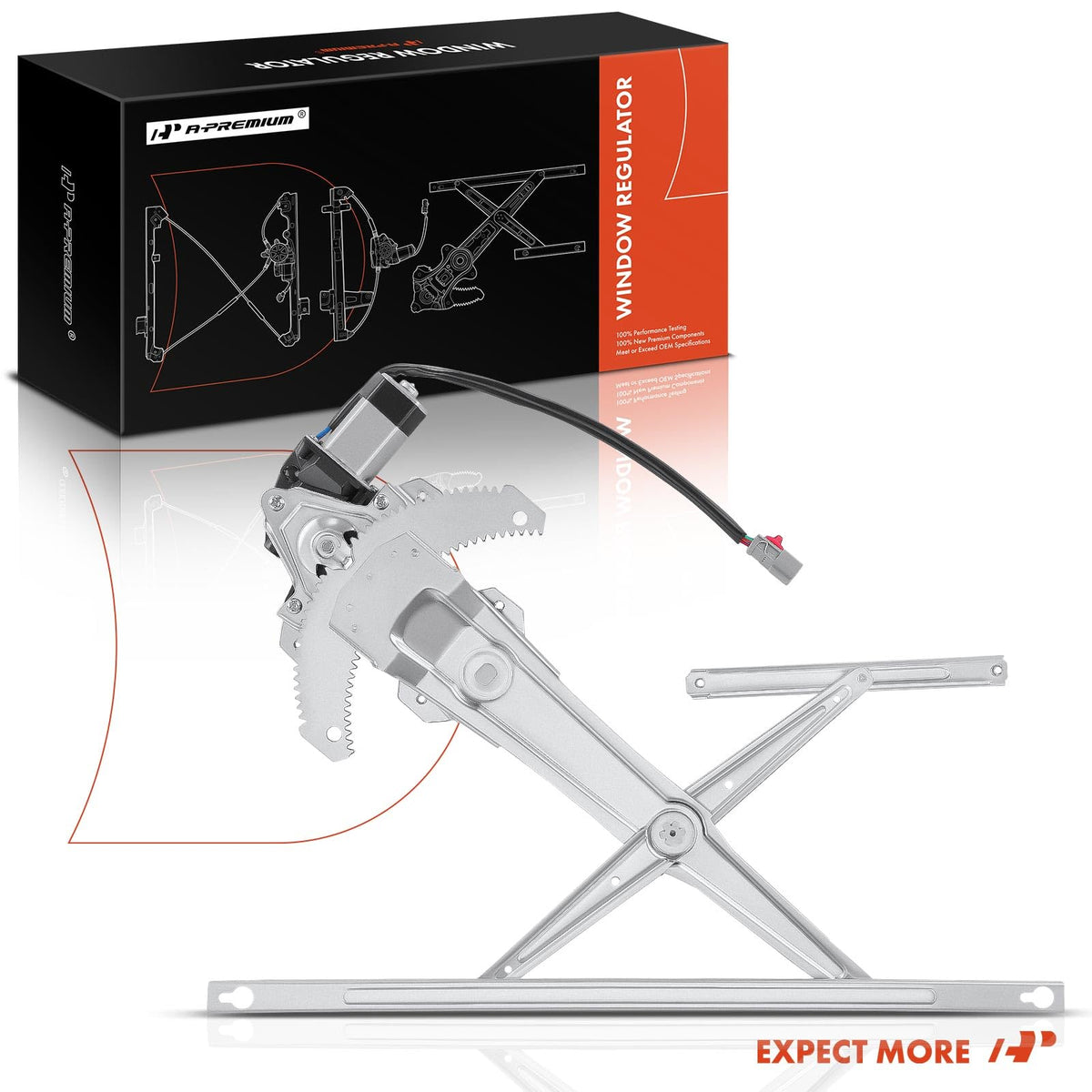 A-Premium Front Driver Side Power Window Regulator with Motor (4-Pin)