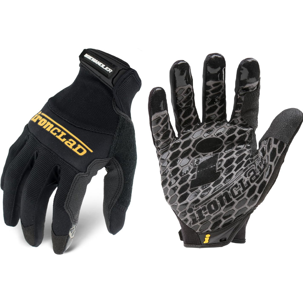 Ironclad Box Handler Work Gloves BHG, Extreme Grip, Performance Fit, Durable, Machine Washable, (1 Pair), X-Large - BHG-05-XL, Black