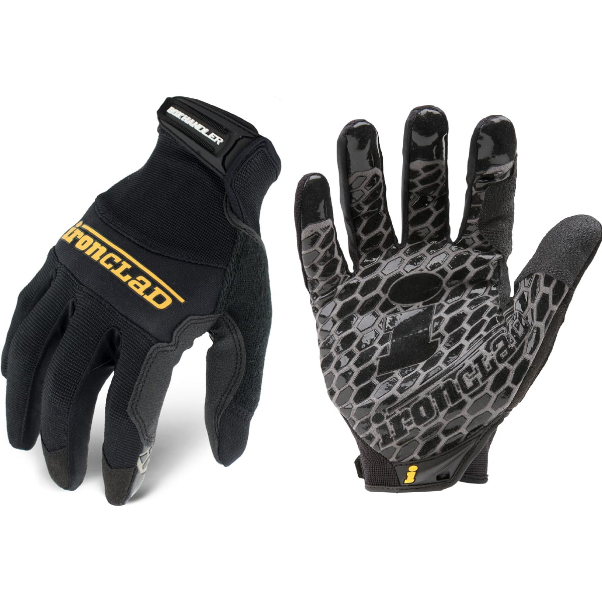 Ironclad Box Handler Work Gloves BHG, Extreme Grip, Performance Fit, Durable, Machine Washable, (1 Pair), X-Large - BHG-05-XL, Black
