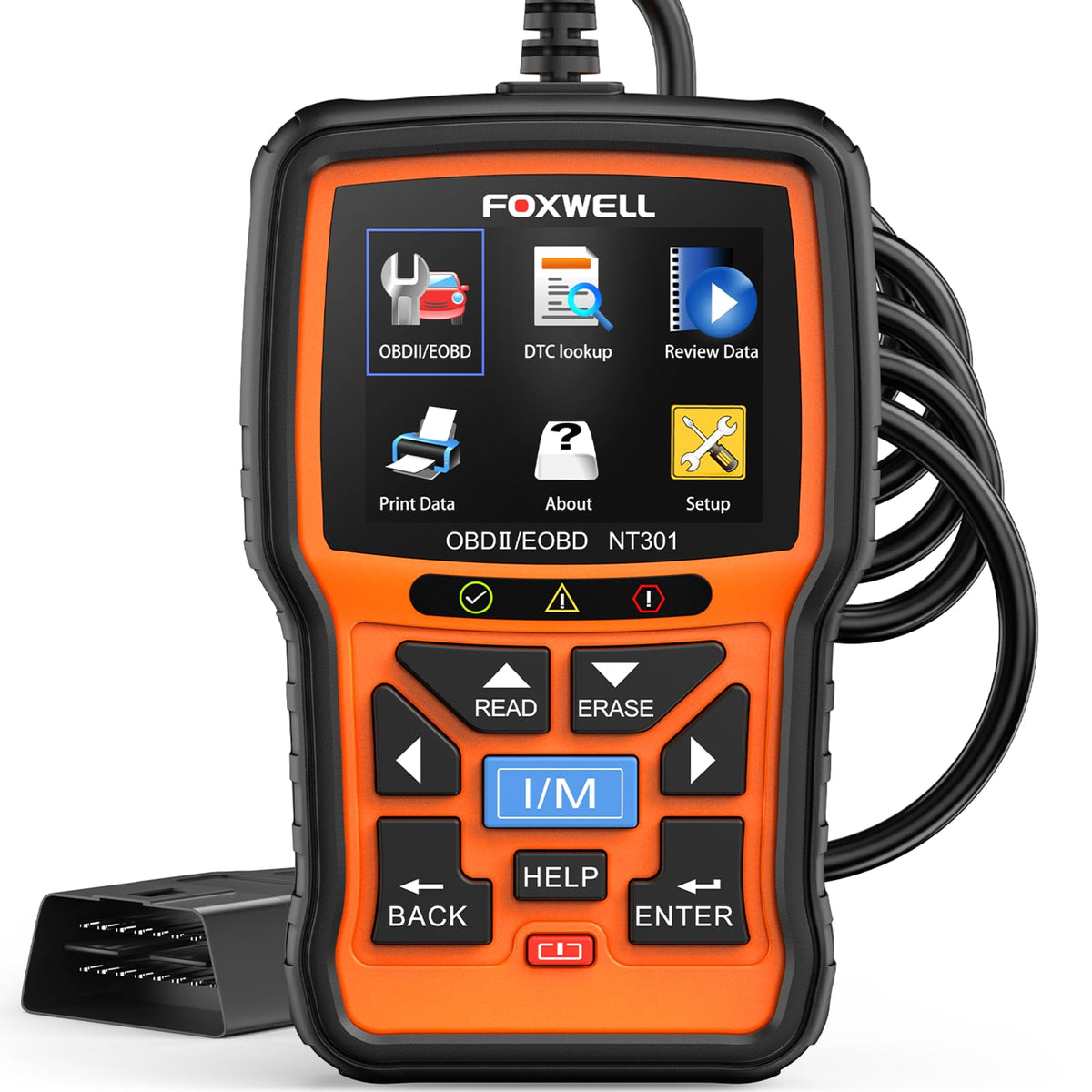 FOXWELL NT301 OBD2 Scanner Live Data Professional Mechanic OBDII Diagnostic Code Reader Tool for Check Engine Light