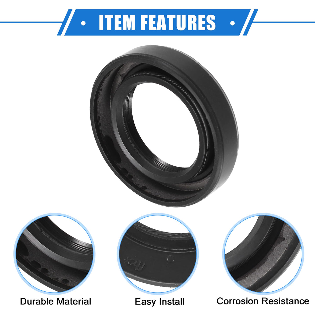 VekAuto 2 Pcs Engine Camshaft Seals Compatible for Honda CR-V 1997-2001, Durable Rubber Black Oil Seal
