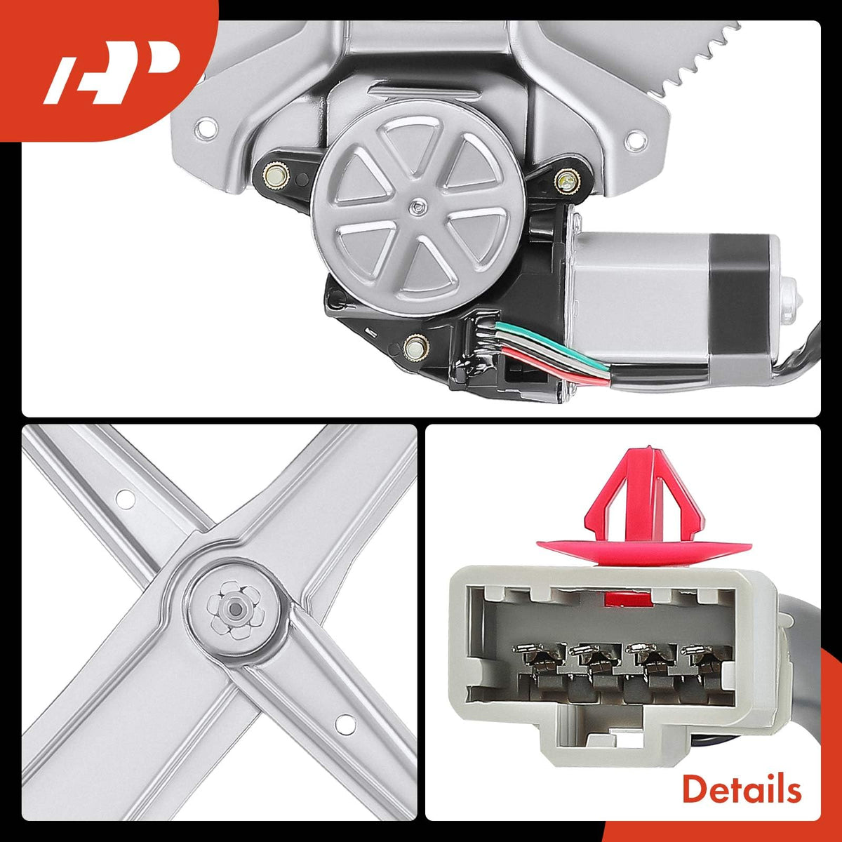 A-Premium Front Driver Side Power Window Regulator with Motor (4-Pin)