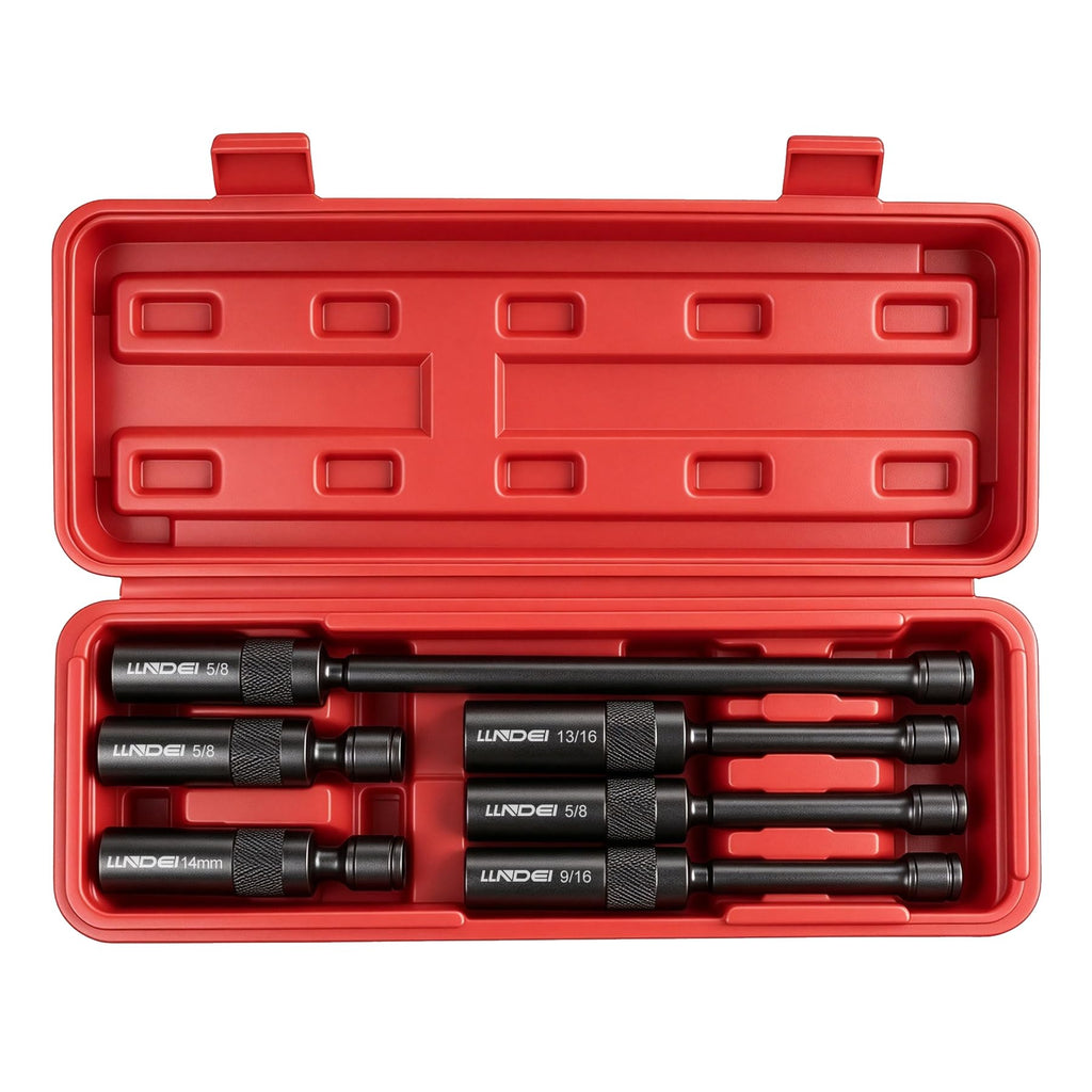 LLNDEI 3/8-Inch Drive Magnetic Swivel Spark Plug Socket Set 6Pcs
