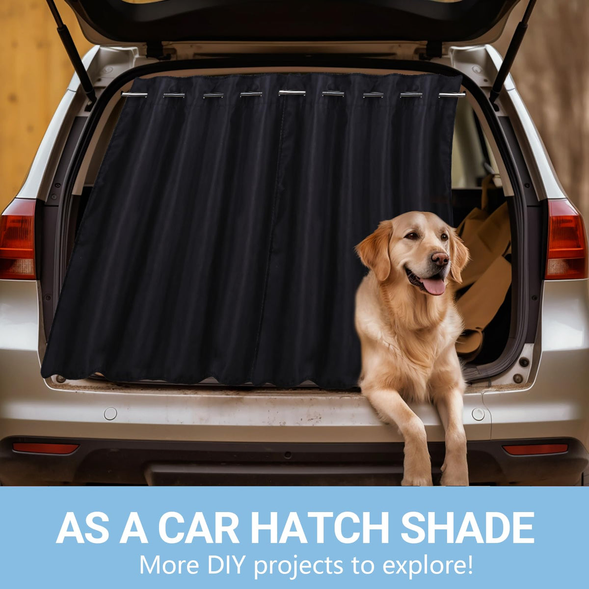 ZATOOTO Car Window Shades with Rods,Back Hatch Tailgate Shade,Universal Fit