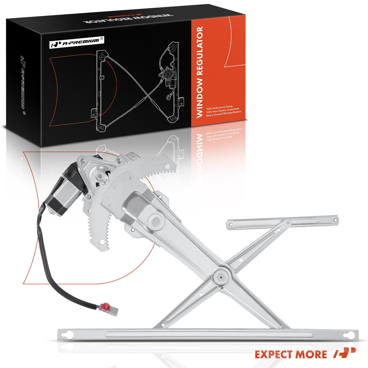 A-Premium Front Passenger Side Power Window Regulator with Motor (2-Pin)