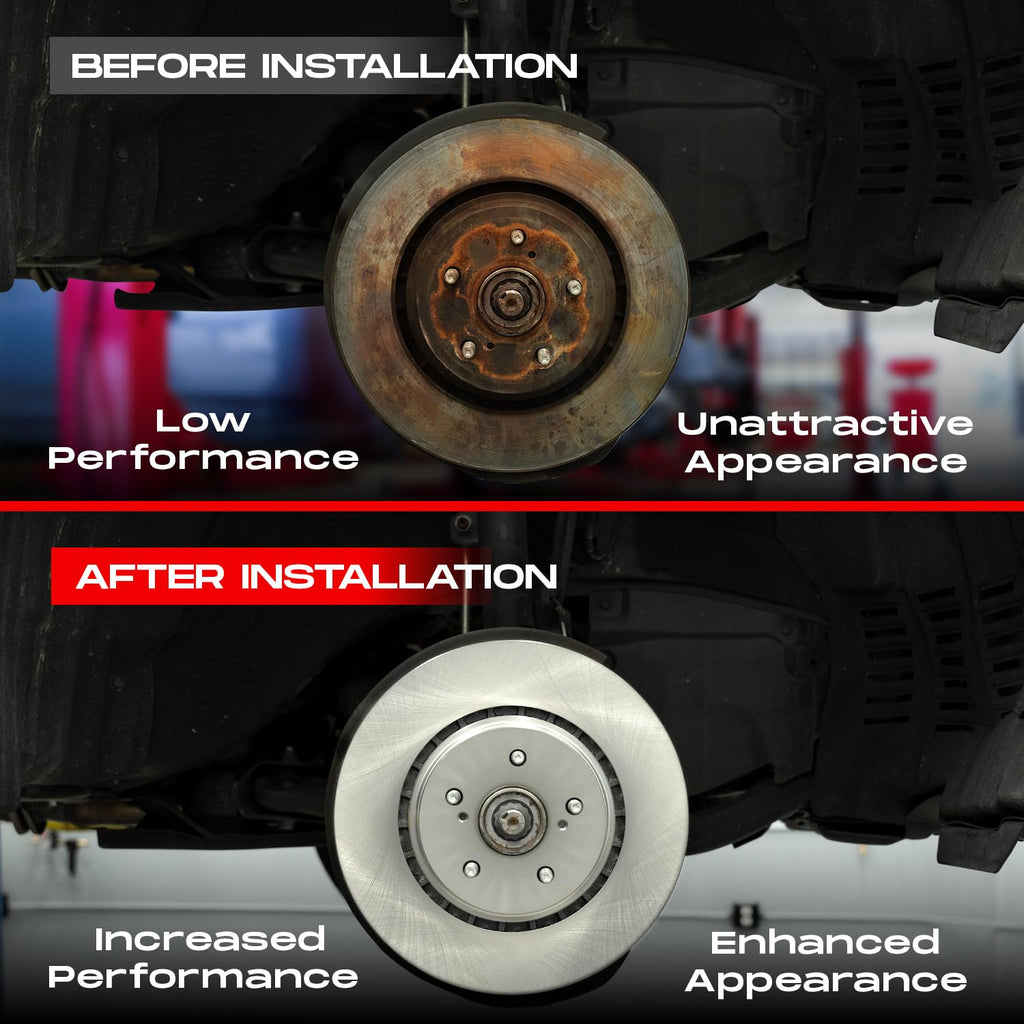 R1 Concepts Front and Rear Brake Kit Fits 2016-2019 Hyundai Sonata