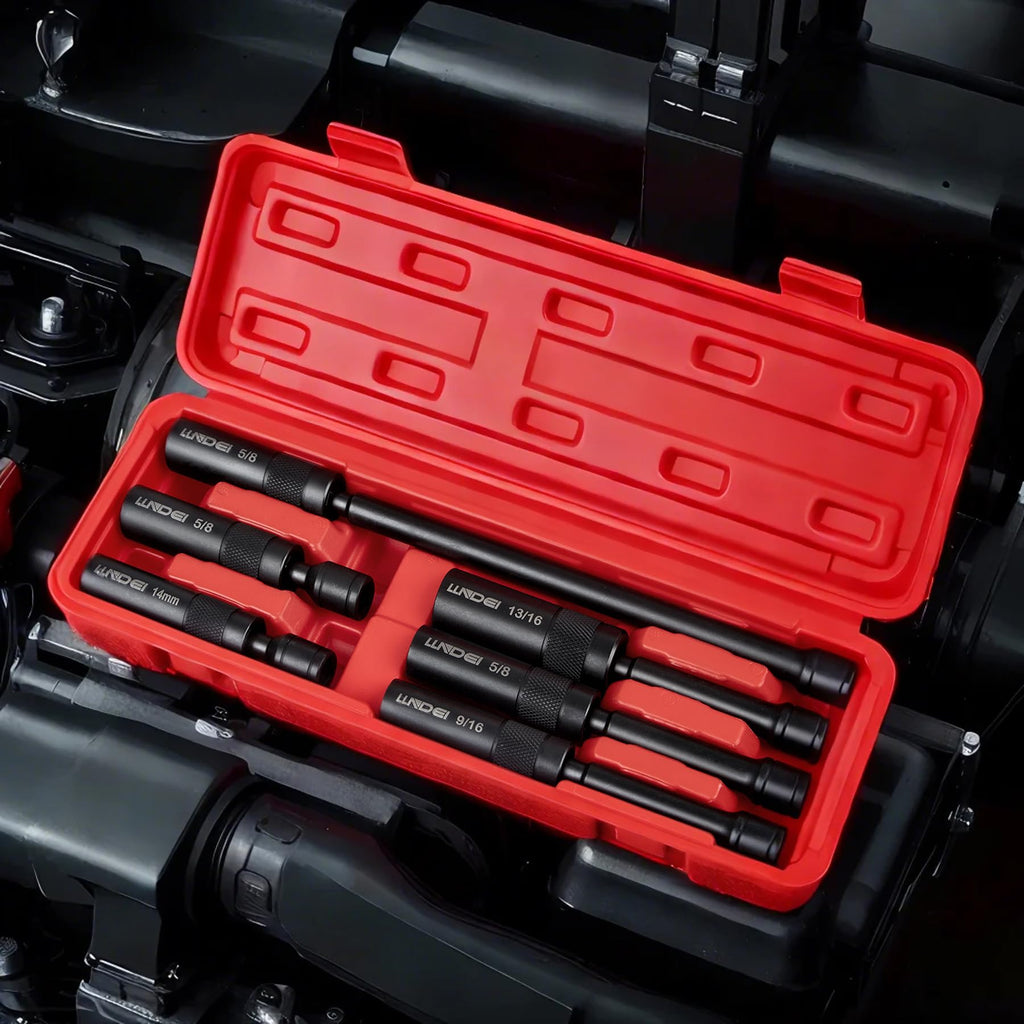LLNDEI 3/8-Inch Drive Magnetic Swivel Spark Plug Socket Set 6Pcs