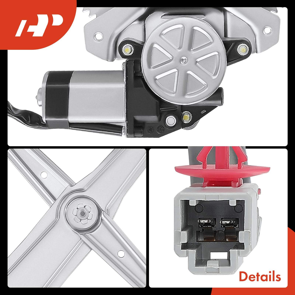 A-Premium Front Passenger Side Power Window Regulator with Motor (2-Pin)