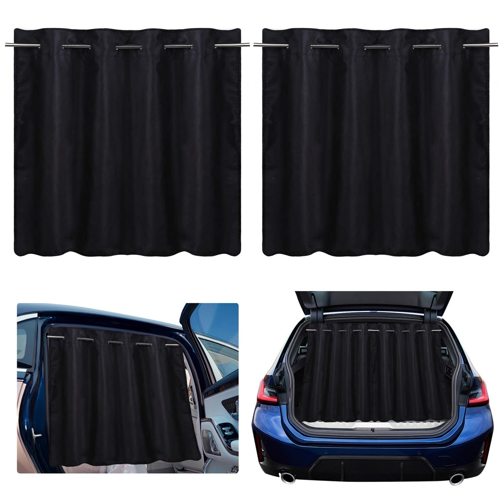 ZATOOTO Car Window Shades with Rods,Back Hatch Tailgate Shade,Universal Fit