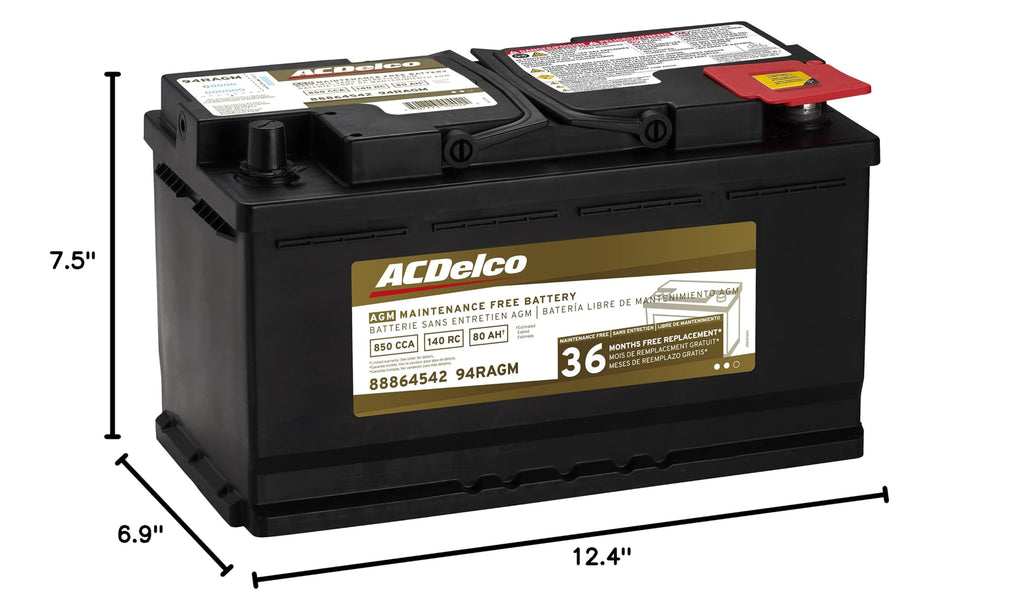 ACDelco Gold Automotive Battery 94RAGM | PN 88864542