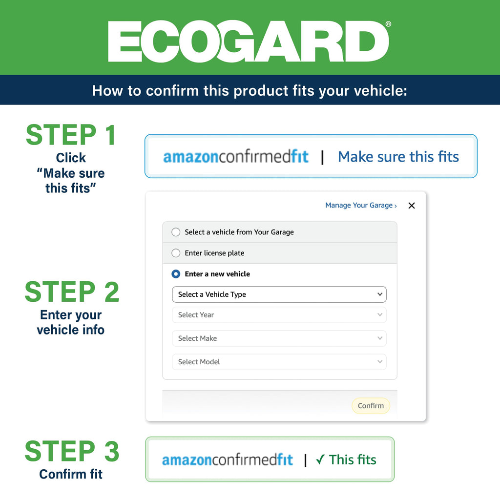ECOGARD XA5150 Premium Engine Air Filter | Fits 1997-2001 Honda CR-V 2.0L; 1996-2000 Civic 1.6L; 1997-2000 Acura EL 1.6L