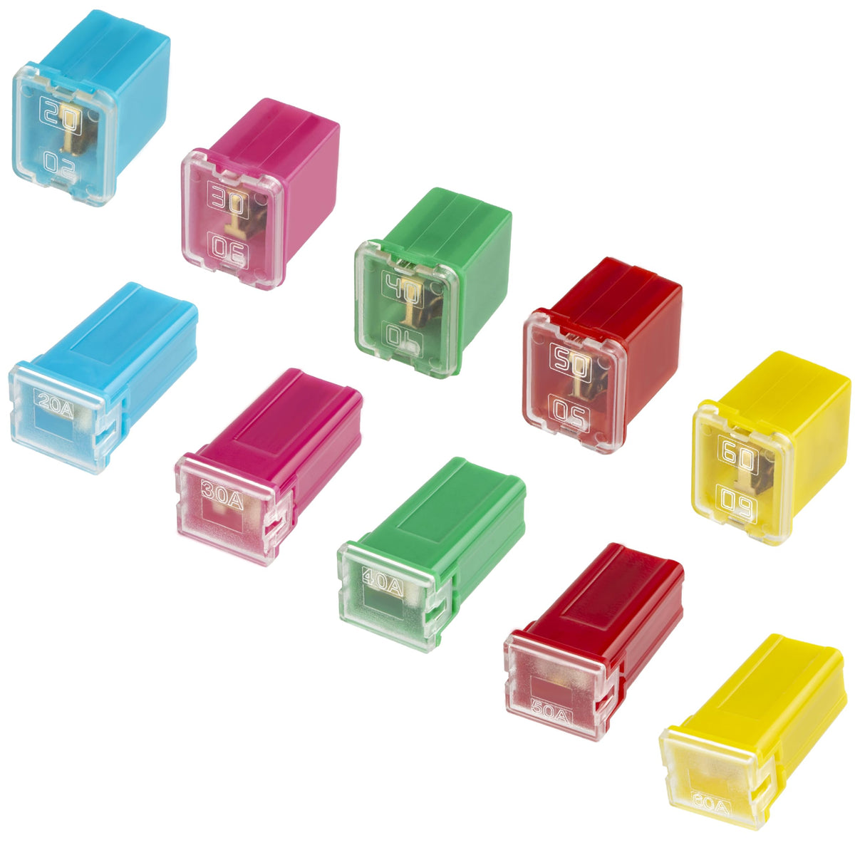 10 PCS Versatile Automotive Fuse Assortment Kit, Tall and Low Profile Fuse