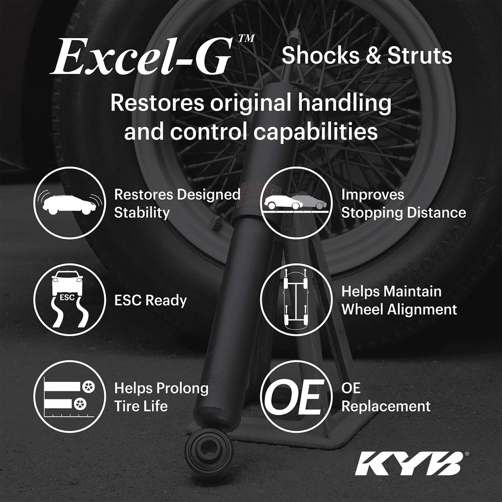 KYB 341261 Excel-G Gas Strut, Black , Silver