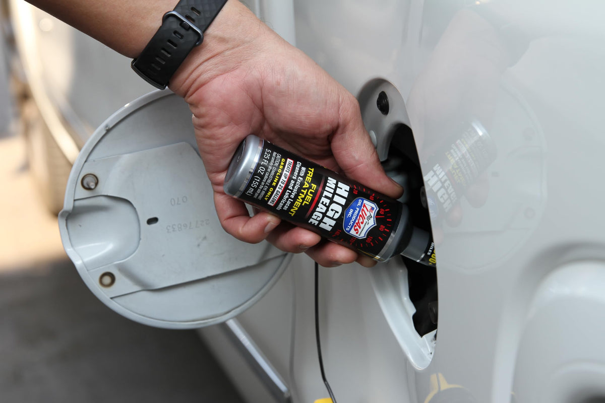 Lucas Oil 5.25 Oz. High Mileage Fuel Treatment - 1 Each