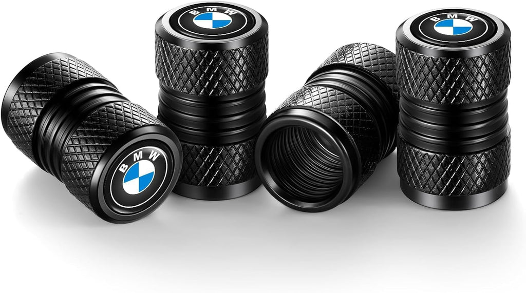 Tire Valve Stem Caps, Compatible with BMW Series Stem Cap Universal Car Air Cover Car Accessories for Cars, SUV, Truck, Motorcycles 4pcs （Black） 1