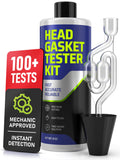 FORTIVO Head Gasket Tester Kit – Over 100 Tests, Complete Combustion Leak Test System with Universal Radiator Adapter, Works on Cars, Trucks, SUVs and Leak Detection Fluid 8oz